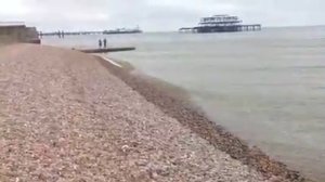 English Channel beach, Brighton