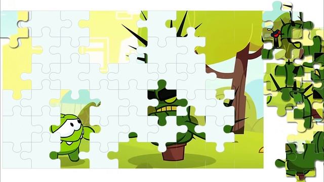 Om Nom?Piece Puzzle Game for Kids?Cactus Attack Jigsaw Puzzle. Video for Children. Om Nom Game смотреть онлайн