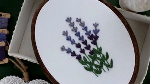 Лаванда. Вышивка гладью