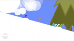 marble race :  Escape From Giant Snowball  -  Survival Marble Race in Algodoo