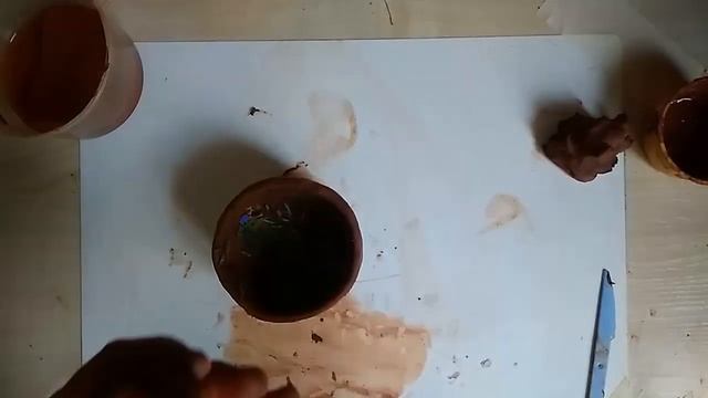 Мастер-класс/Ручная лепка/Лесная керамическая кружка