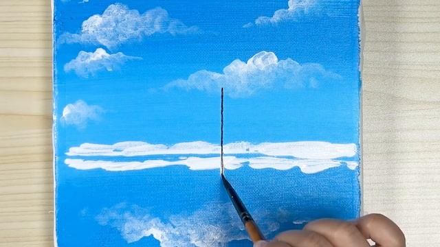 Как нарисовать зиму \ рисуем с детьми 3-4 лет \ Акрил