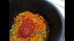 Вкусный лагман – с говядиной и спагетти (в мультиварке)