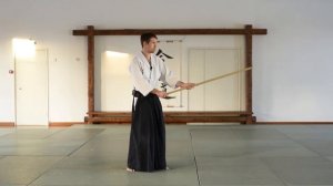 айкидо. базовые движения с дзе - чоку цки | aikido. JO basic movements. choku tsuki