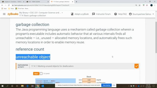 garbage collection  in JAVA