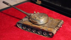 Бронзовая модель танка Т-55  времен СССР