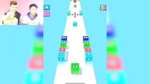NOOB vs PRO vs HACKER In JELLY RUN 2048!? (MAX LEVEL 2048!)