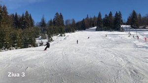 Pârtia Bogdan, Sovata, Romania. Denis primele zile pe schi.