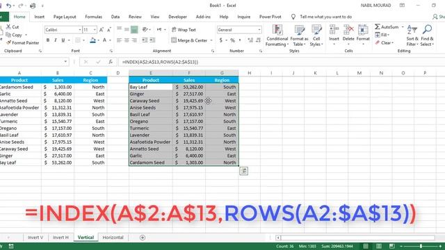 Inverting a List Vertically OR Horizontally using INDEX, ROWS & COLUMNS смотреть онлайн
