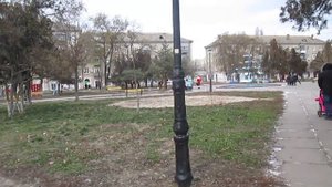 Никополь. Старая часть города. Сквер возле медицинского училища