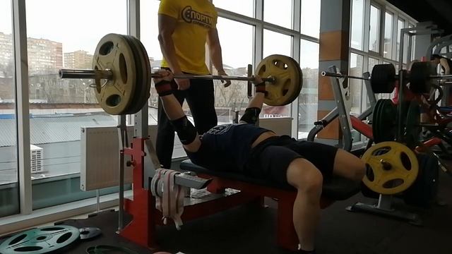 6 Жим лежа,ноги вдольлавки,130 смотреть онлайн