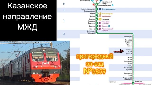 Информатор САВПЭ: Куровская - Мск Казанская по пригородному электропоезду №6859