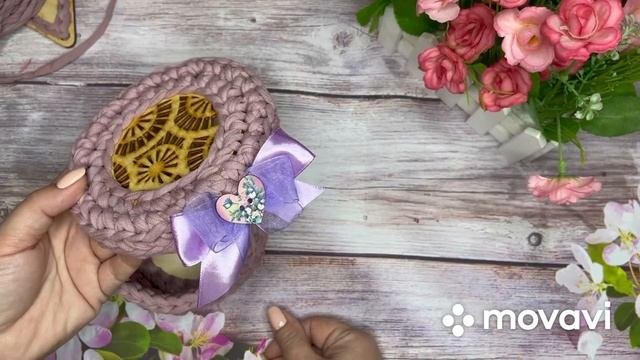 Триостарты / Май/ Корзинки из трикотажной пряжи