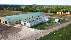 Строящийся коровник на 200 голов. КФХ Павла Дергачева.