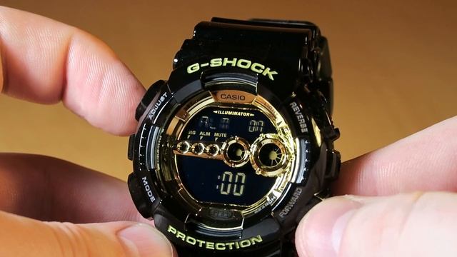 Обзор и настройка часов Casio G-Shock GD-100GB-1E [3263] смотреть онлайн
