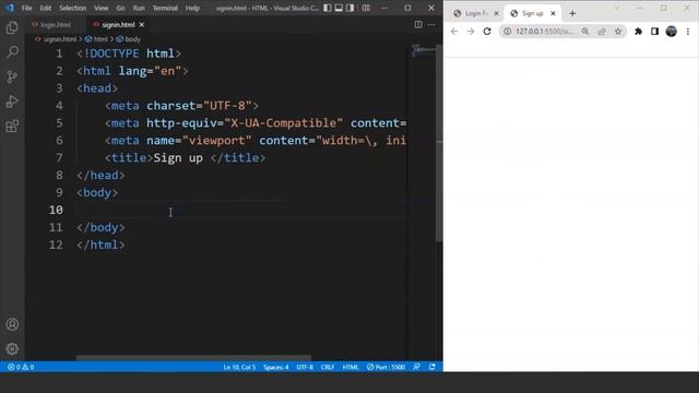 HTML Login And Signup Page Tutorial | HTML And CSS Login And Signup Form | HTML Tutorial |SimpliCod