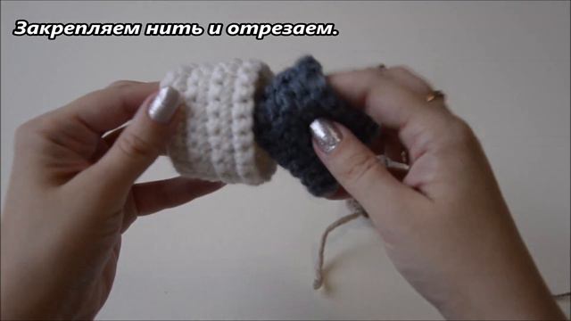 Мячик для котёнка / вяжем из остатков пряжи