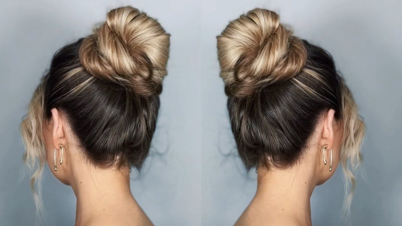 HAIR HACK: PERFECT HIGH MESSY BUN ✨ ЛАЙФХАК ДЛЯ ДЕВУШЕК: ШИКАРНЫЙ ОБЪЕМНЫЙ ВЫСОКИЙ ПУЧОК! 1 РЕЗИНКА!