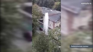 В День ВДВ на улице Суворова забил 15-метровый фонтан