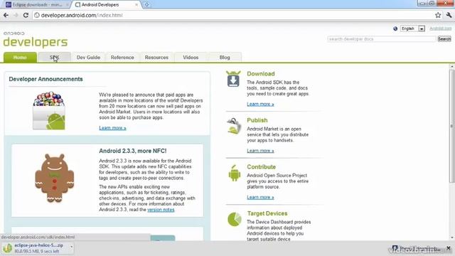 01 - Downloading Eclipse Java and the android sdk смотреть онлайн