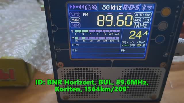 12.06.2024 10:05UTC, [Es], BNR Horizont, Болгария, 89.6МГц, 1564км