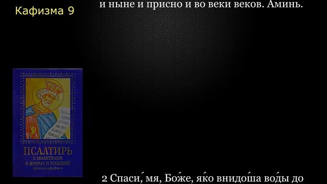 09 Псалтирь. Кафизма 9 с текстом смотреть онлайн
