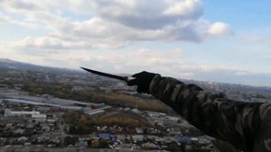 Охотник Серёга.Неудачное интервью.Красноярск с Лысой горы.