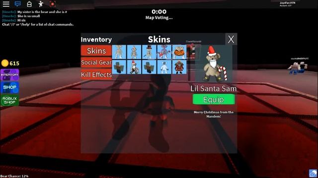 ROBLOX BEAR LIL SANTA SAM SKIN смотреть онлайн