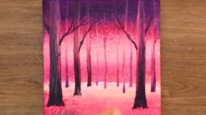 ?Lovely Pink Forest | Relaxing Acrylic Painting #436