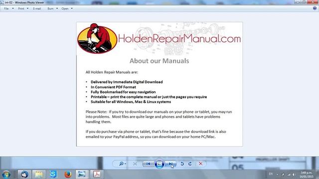 Holden Repair Manual смотреть онлайн