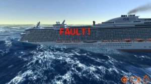 Cruise Ship out of control and crashes - Cruise Ship Handling
