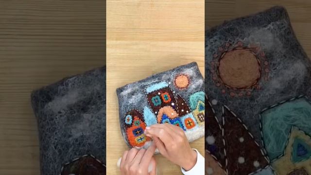 ??? #рукоделие #валяние #творчество #домик #обучение #felt #purse #craft #tutorial