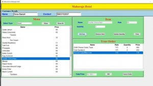 Hotel Billing System In Python With Source Code | Source Code & Projects