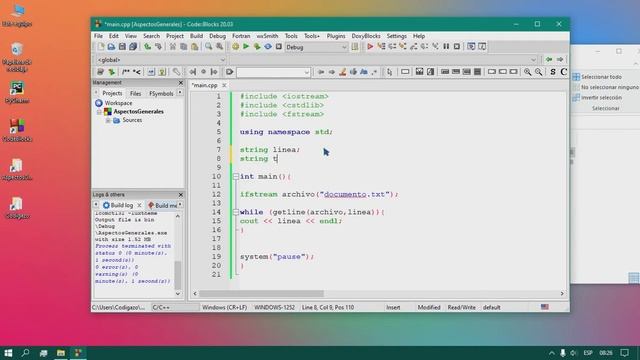 Manejo de archivos de texto en C++ (abrir, leer y escribir) смотреть онлайн