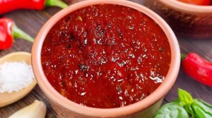 Аджика из слив с перцем и чесноком острая
