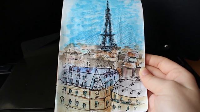 Обзор скетчбука #1 / акварель / архитектура / sketchbook # 1 / watercolor / Architecture
