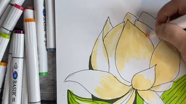 Рисуем лотос маркерами смотреть онлайн