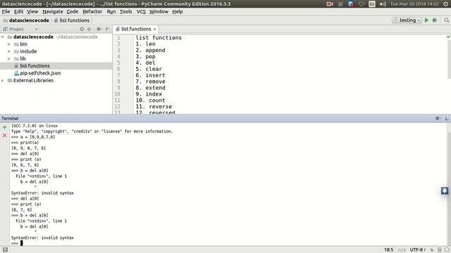 10. Python  List delete Method
