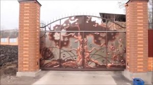 Откатные кованые ворота