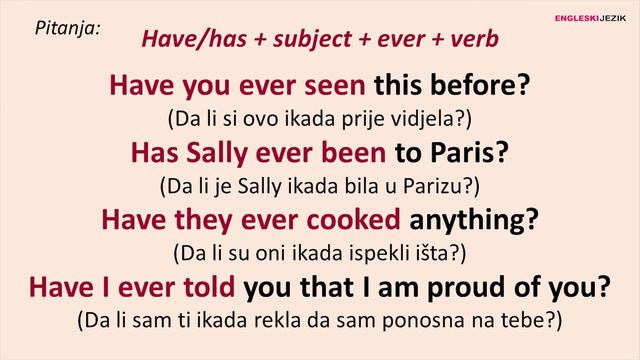 Present Perfect + Ever/ Never | Engleski jezik смотреть онлайн