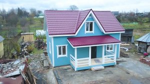Обзор каркасного дома 6×9 в Колпинском районе, пос. Петрославянка/ Шикарный каркасный дом 6×9!