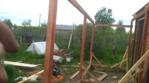 Продолжаю строить беседку перед баней и как я удил шурик .Сравнение покрытия Veres и любимая дача