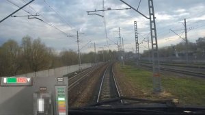 Вид из кабины машиниста. Участок Подольск - Царицыно.