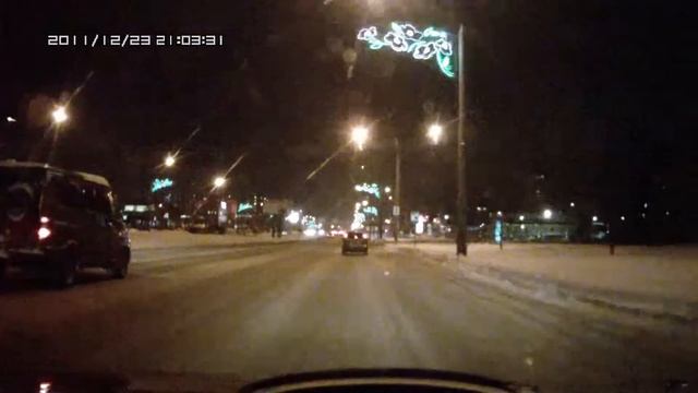 иллюминация, Череповец, Октябрьский проспект смотреть онлайн