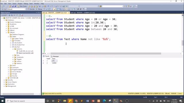 SQL-C2108l: Buổi 4. convert, numeric, where, in(), between, like, avg, max, min, top, join