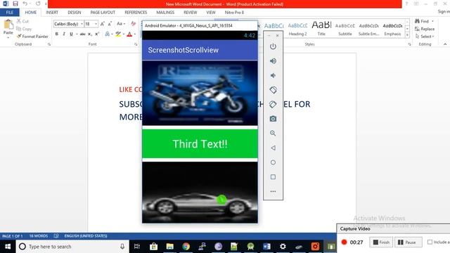 android take Scrollview screenshot смотреть онлайн
