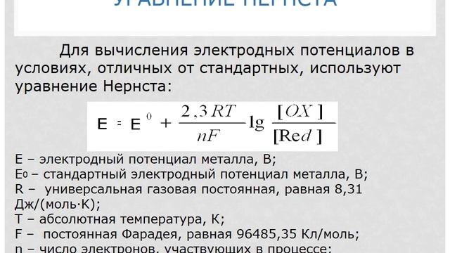 6. Химические источники тока. Гальванический элемент