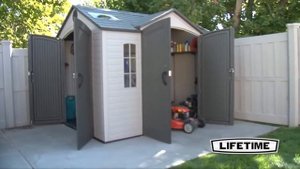 Пластиковый сарай LifeTime WoodLook 3 х 2,5 м