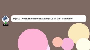 MySQL : Perl DBD can't connect to MySQL on a 64-bit machine