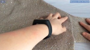 Джемпер спицами женский "Сорока" со спущенным рукавом сверху вниз без швов. Готовые работы вязание.